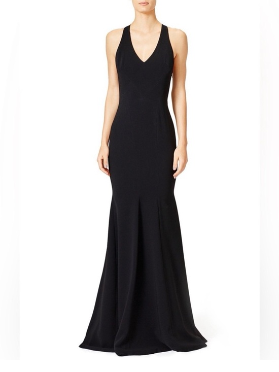 Theia Dresses & Skirts - Theia Black Sleeveless V-Neck stunning back Mermaid Maxi Dress size 6